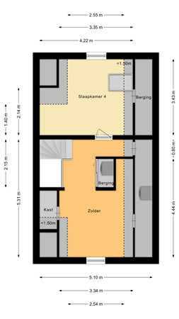Floorplan - Akkermunt 146, 2412 AB Bodegraven